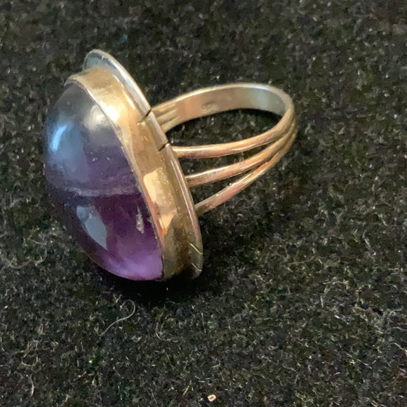 9 Fluorite Sterling Ring Purple & Blue Large stone - Picture 6 of 7